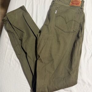 Levi's Khaki Green Denim Pants
